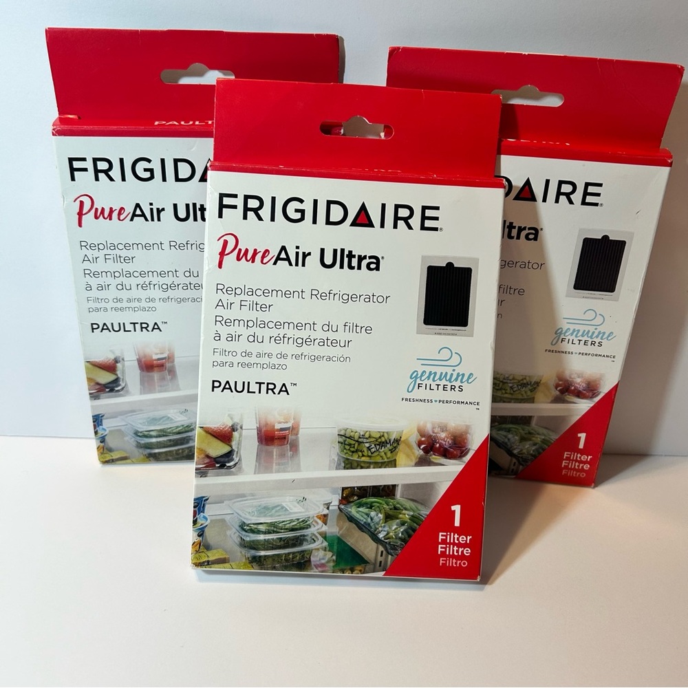 Set of 3 Frigidaire PAULTRA Refrigerator Air Filter Genuine Filter-‎ Free Ship